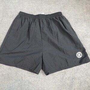 Converse Mens Shorts Medium Black Striped 4" In Drawstring Vintage USA Made
